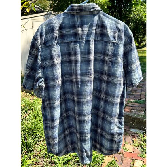 Clear Water Outfitters men’s sz L Blue Plaid 100% Cotton Button-Down Shirt - Picture 7 of 7
